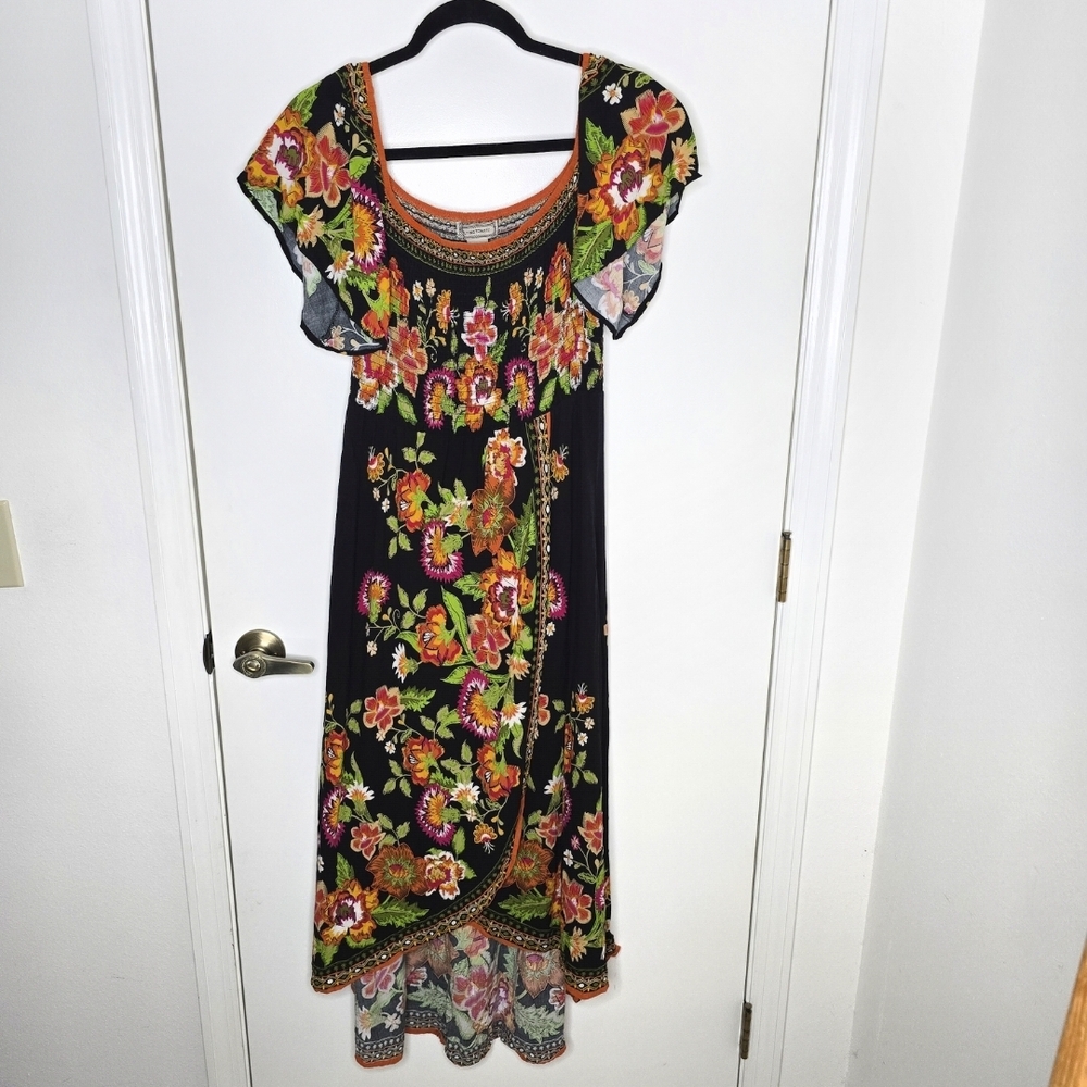 FLYING TOMATO Black floral dress